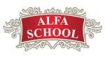 Логотип Alfa School - онлайн школа иностранных языков